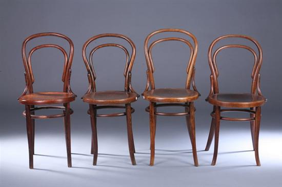 Appraisal: SET EIGHT BENTWOOD SIDE CHAIRS late th century made in