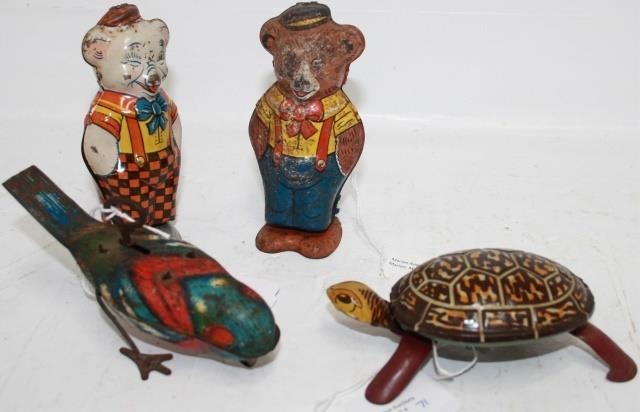 Appraisal: LOT OF TIN LITHOGRAPH WIND-UP TOYS TO INCLUDE HIGH J