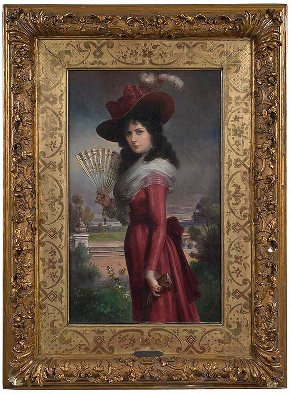 Appraisal: French School Portrait th century Madame La Comtesse signed lower