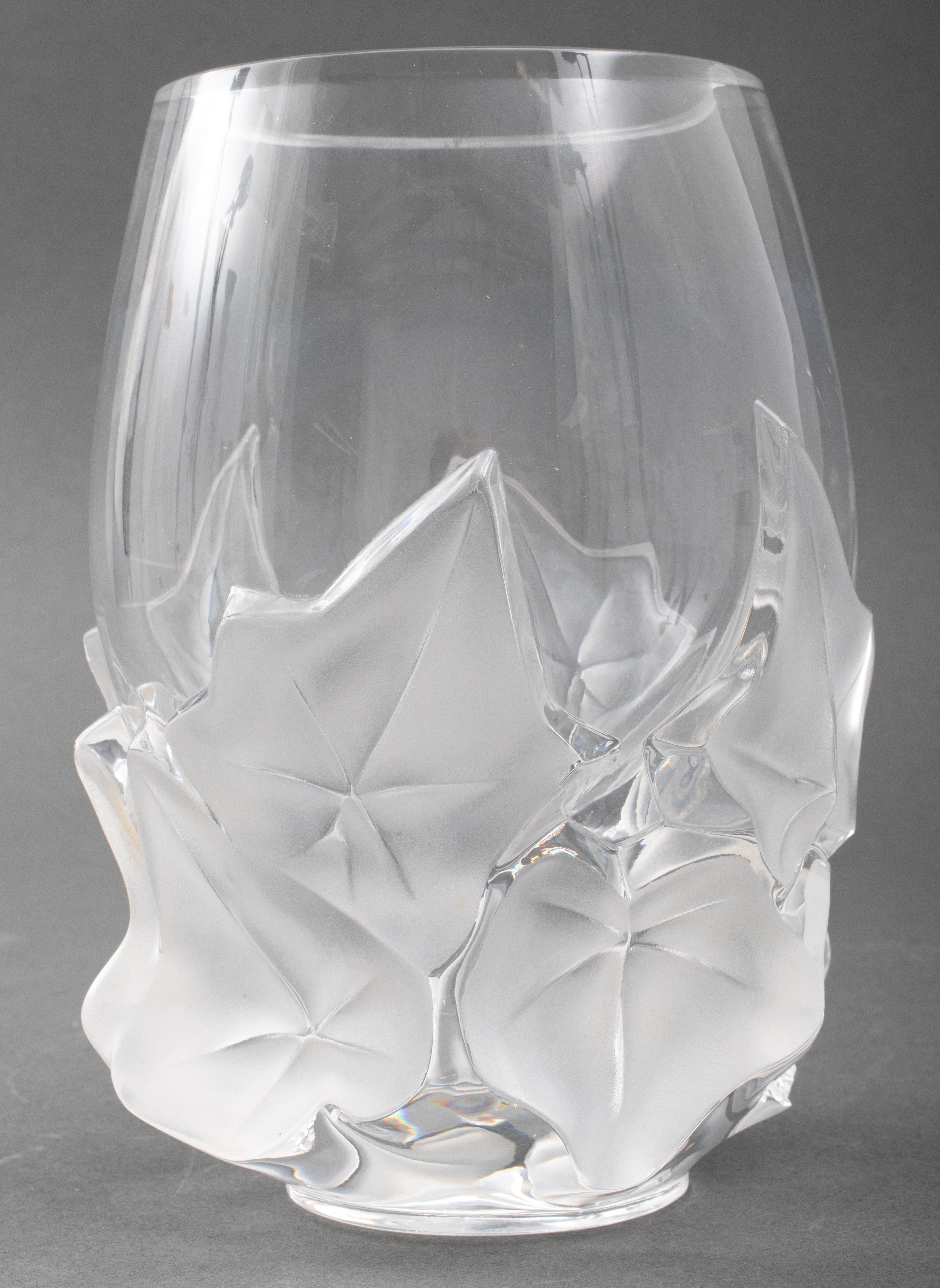 Appraisal: LALIQUE HEDERA PATTERN CRYSTAL VASE Lalique Hedera Pattern Crystal Vase