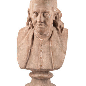 Appraisal: A Plaster Bust of Benjamin Franklin Likely French Late th