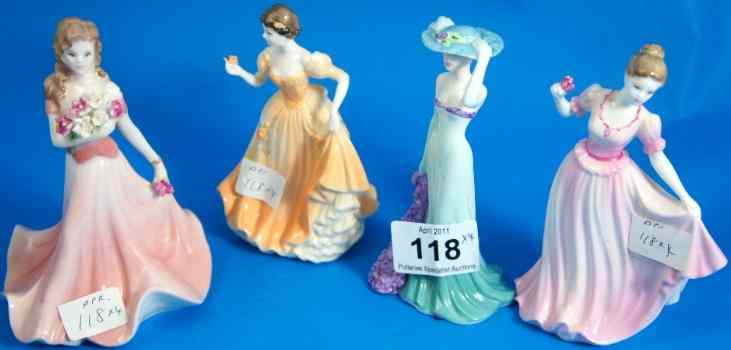 Appraisal: A collection of Coalport Figures consisting of Debutante Summer Bouquet