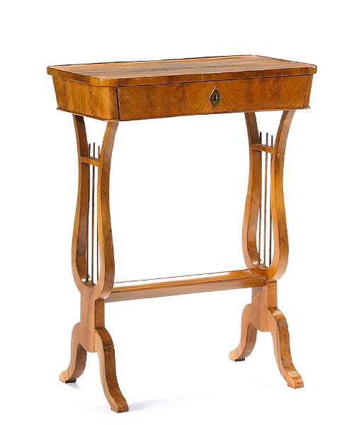 Appraisal: A Louis Philippe walnut table a ouvrage second quarter th