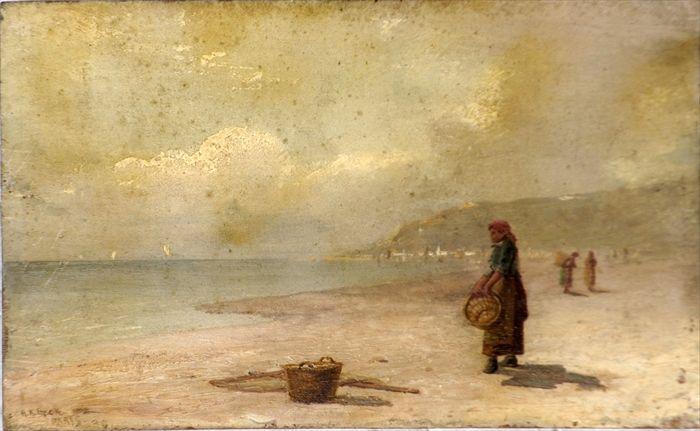 Appraisal: H K Beck Late th Early th C Coastal Scene