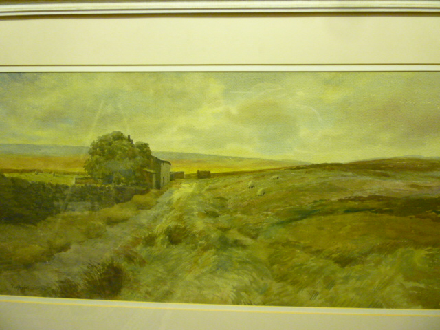 Appraisal: JOSEPH PIGHILLS - Far Westfield Haworth Moor watercolour and pencil