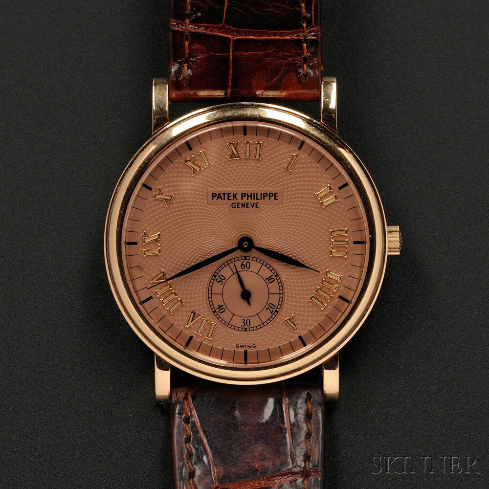 Appraisal: kt Rose Gold Wristwatch Patek Philippe the rose-gold dial with