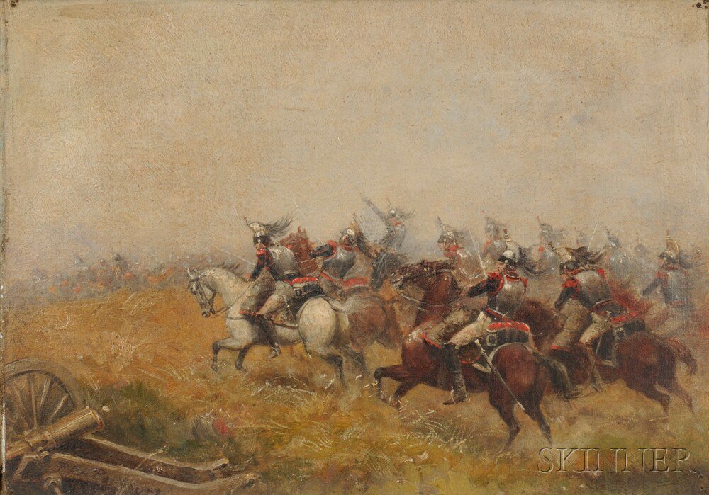 Appraisal: Paul Emile L on Perboyre French - The Cavalry Charge