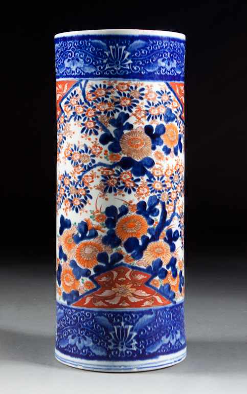 Appraisal: Japanese Imari porcelain umbrella stand fourth quarter- th century in