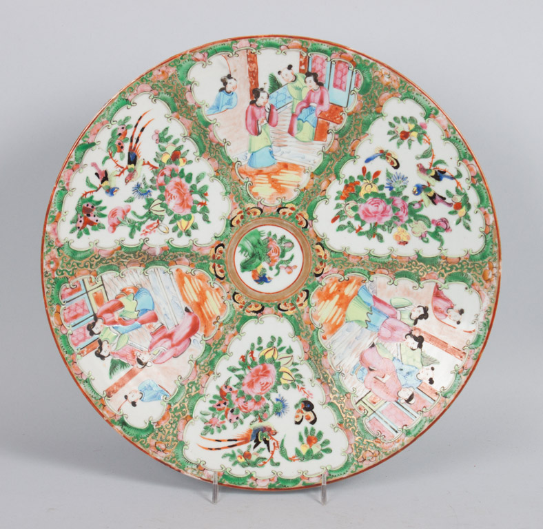 Appraisal: Chinese Export Rose Medallion charger late th century in Diam