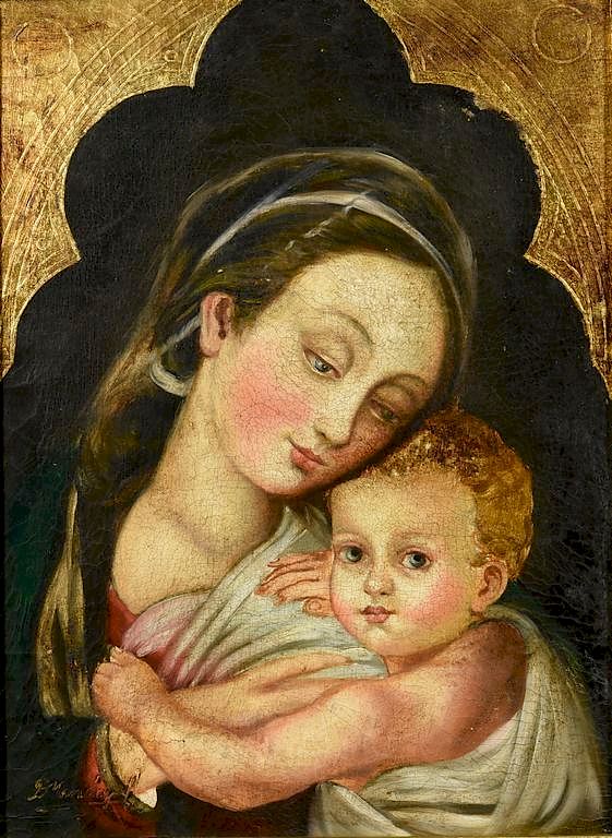 Appraisal: Diana Mendoza O C Madonna and Child Diana Mendoza Peru