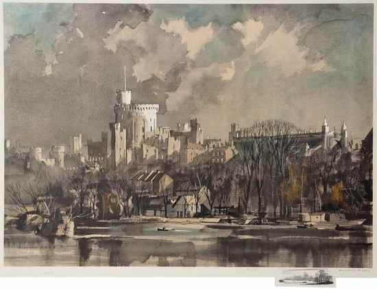 Appraisal: Rowland Hilder OBE PRI - Windsor Castle offset-lithograph signed in