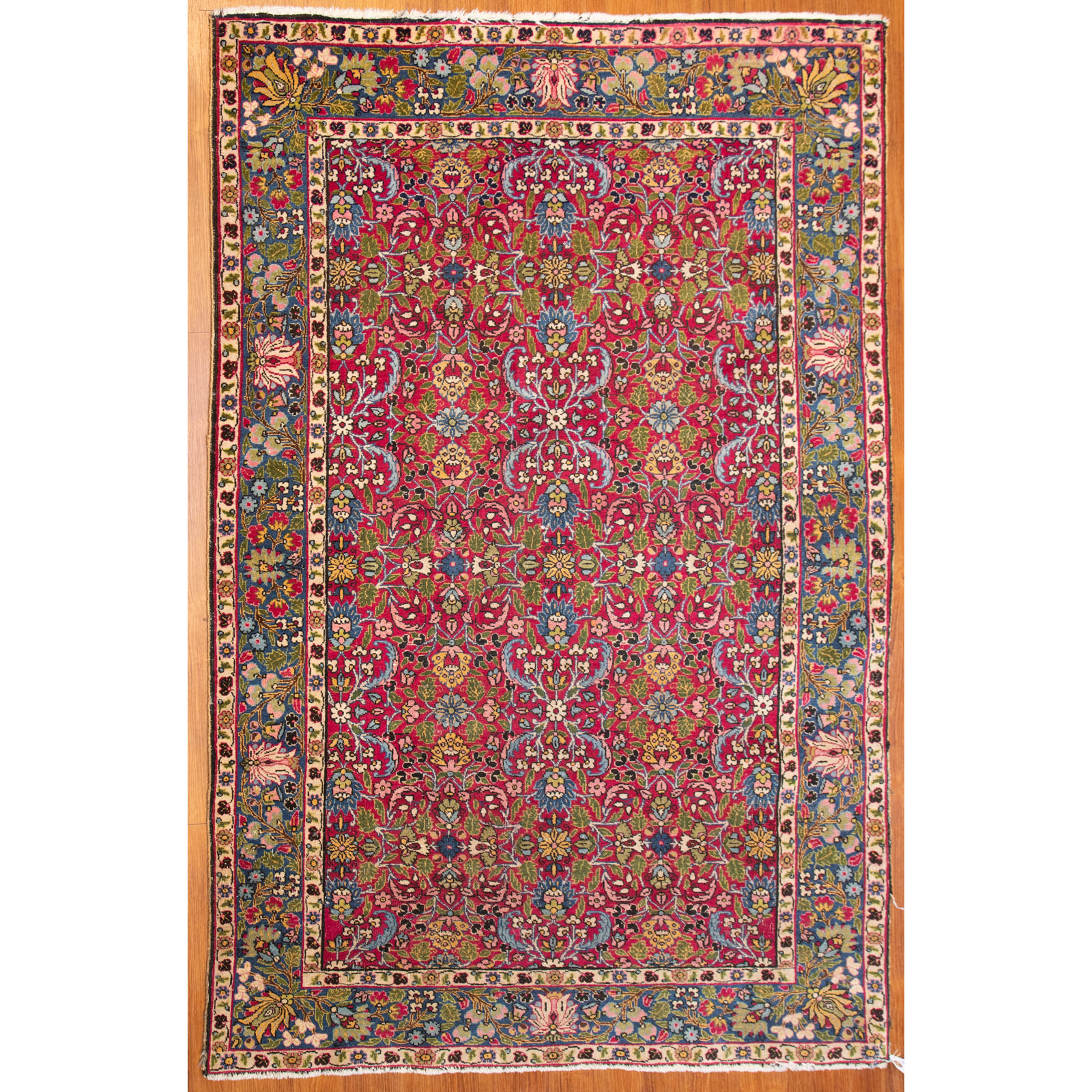 Appraisal: SEMI-ANTIQUE MASHAD RUG PERSIA X Second quarter- th century hand-knotted