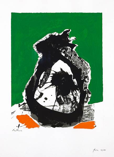 Appraisal: Robert Motherwell American - Untitled from The Basque Suite B