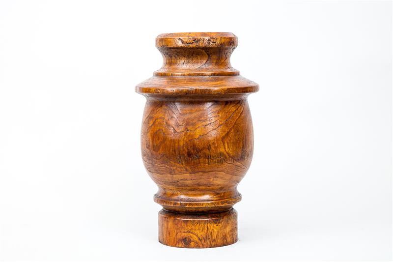 Appraisal: Lamp Base French c Turned elm x in diam From