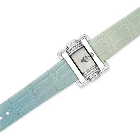 Appraisal: Stainless Steel Mother-of-Pearl and Diamond Driver's Wristwatch Corum Estimate -