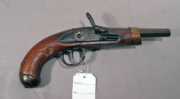 Appraisal: A French Model An flintlock cavalry pistol Not serialized caliber