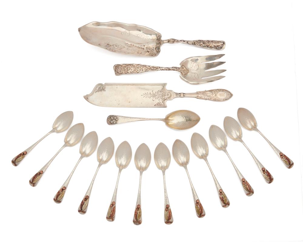 Appraisal: American Silver Tableware including a Gorham lap over edge serving