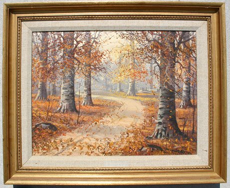 Appraisal: TARLTON Bryan American - Autumn Trail OIL C '' x