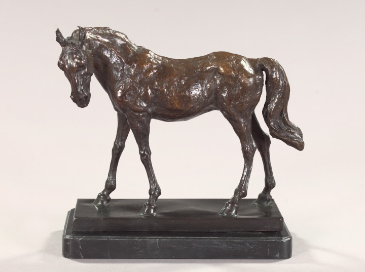 Appraisal: Attractive French Patinated Bronze Figure of a Stallion in the