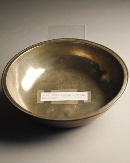 Appraisal: An th th C English Pewter Basin c - Repair