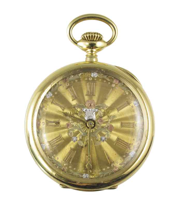 Appraisal: IMPORTANT ANTIQUE TIFFANY GOLD OPEN FACE POCKET WATCH CA In