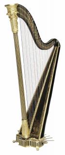 Appraisal: Sebastien Erard Parcel Gilt and Ebonized Harp London th century