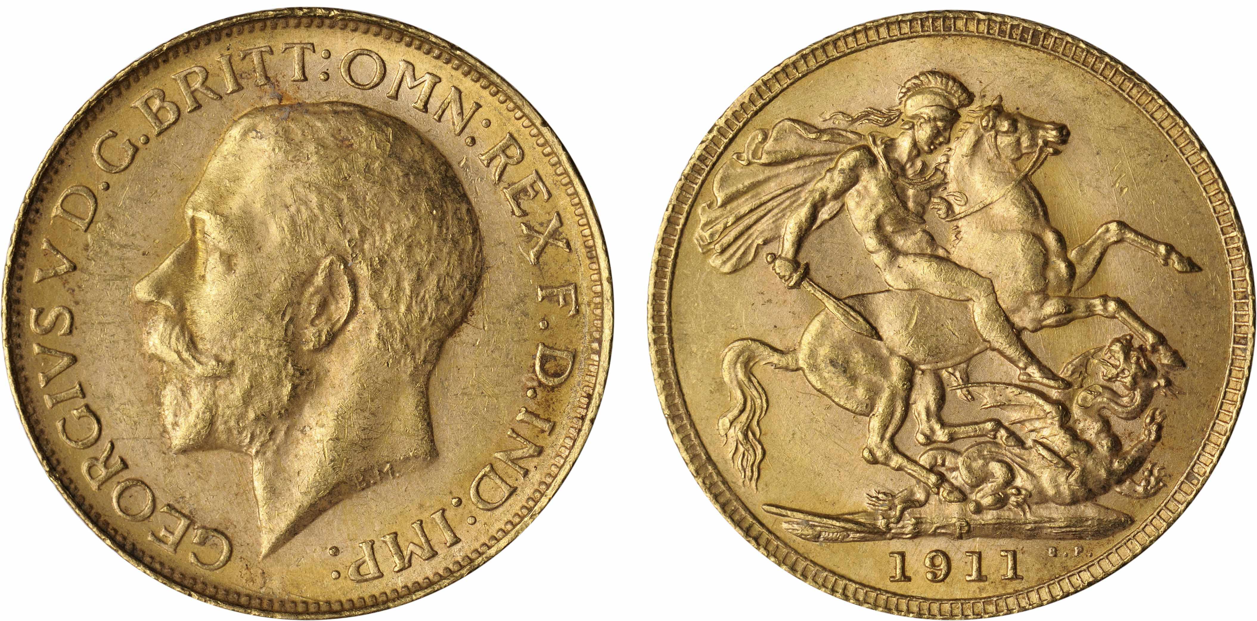 Appraisal: Australia George V Sovereign -P KM- Abundant frosty luster remains