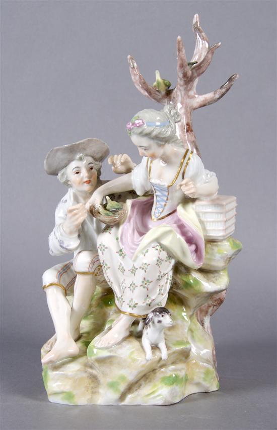 Appraisal: A German Porcelain Figural Group Height inches