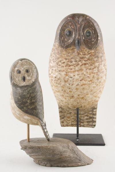 Appraisal: Two Carved Owls by Matthew Davis Back Bay First HOA