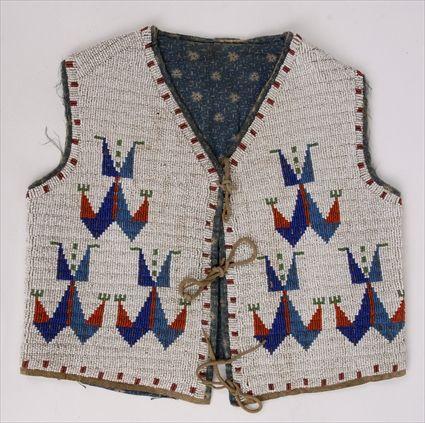 Appraisal: PLAINS SIOUX BEADED-HIDE CHILD'S VEST in