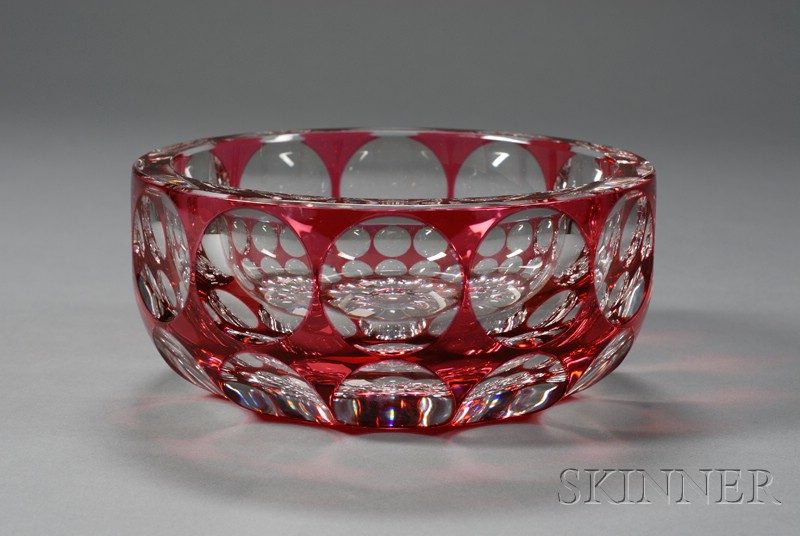 Appraisal: Cristal St Louis Bowl France Circular heavy-walled form of colorless