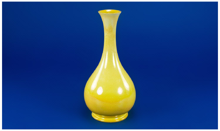 Appraisal: Moorcroft Yellow Lustre Glaze Baluster Shaped Vase Impressed Marks To