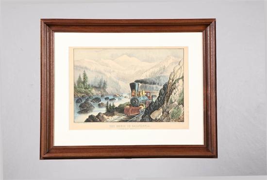 Appraisal: THE ROUTE TO CALIFORNIA BY CURRIER IVES NEW YORK Lithograph