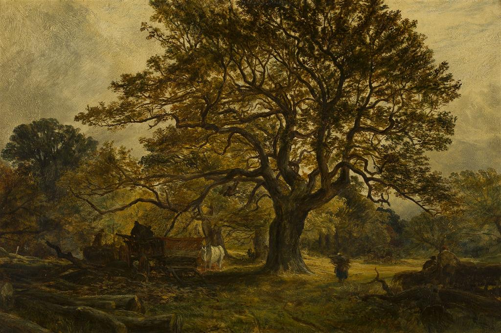 Appraisal: SAM BOUGH R S A SCOTTISH - WOOD CUTTERS CADZOW