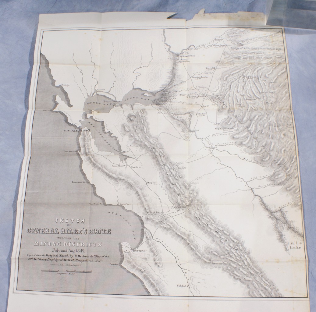 Appraisal: Lithograph Map Hollingsworth JMH Sketch of General Riley's Route through