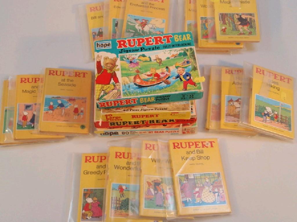 Appraisal: Rupert Little Bear library vols and four jigsaw puzzle