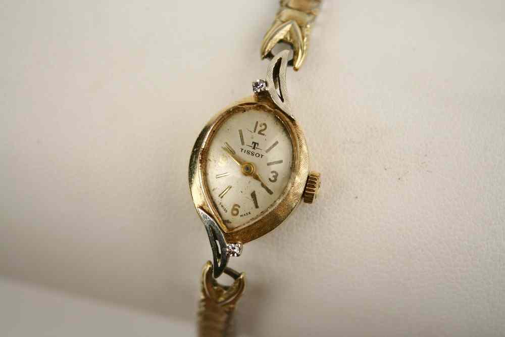 Appraisal: LADY'S WRISTWATCH - K gold 'Tissot' lady's wristwatch with a