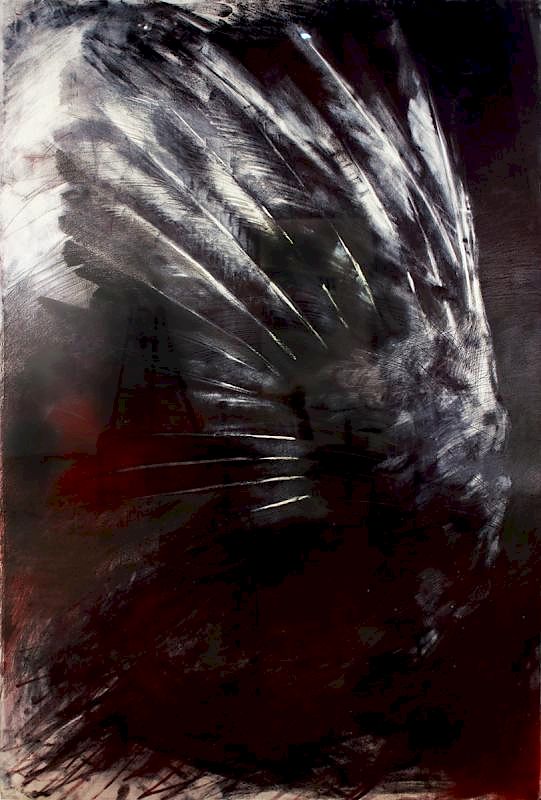 Appraisal: Larry Thomas Born Larry Thomas Born Owl Wing I Graphite