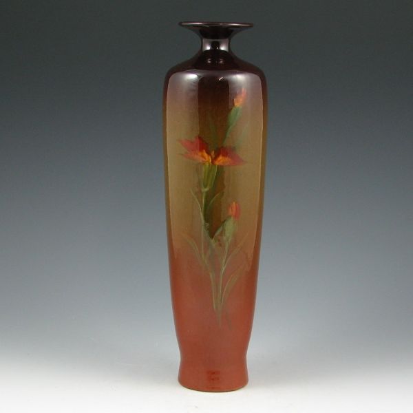 Appraisal: Roseville Rozane vase with carnation decoration Marked RPCo Rozane Excellent