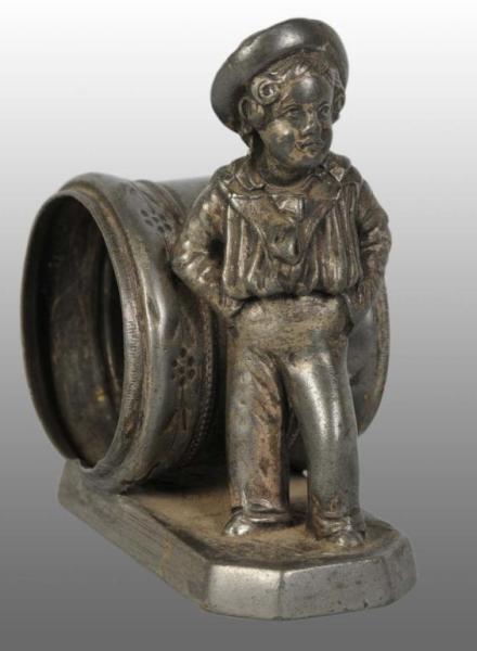 Appraisal: Sailor Boy Figural Napkin Ring Description Marked Simpson Hall Miller