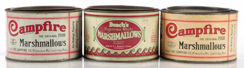 Appraisal: Lot of Marshmallow Tins Description Lot includes Brach s Supreme