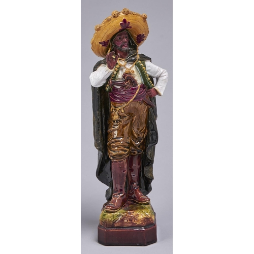 Appraisal: A Continental majolica orientalist figure of a brigand c cm