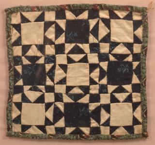 Appraisal: Framed th Century Miniature Patchwork Quilt - square