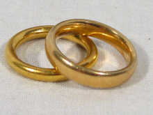 Appraisal: Two hallmarked carat gold rings one Chester the other Birmingham