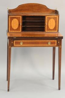 Appraisal: Tradition House inlaid desk ht in wd in Provenance Property