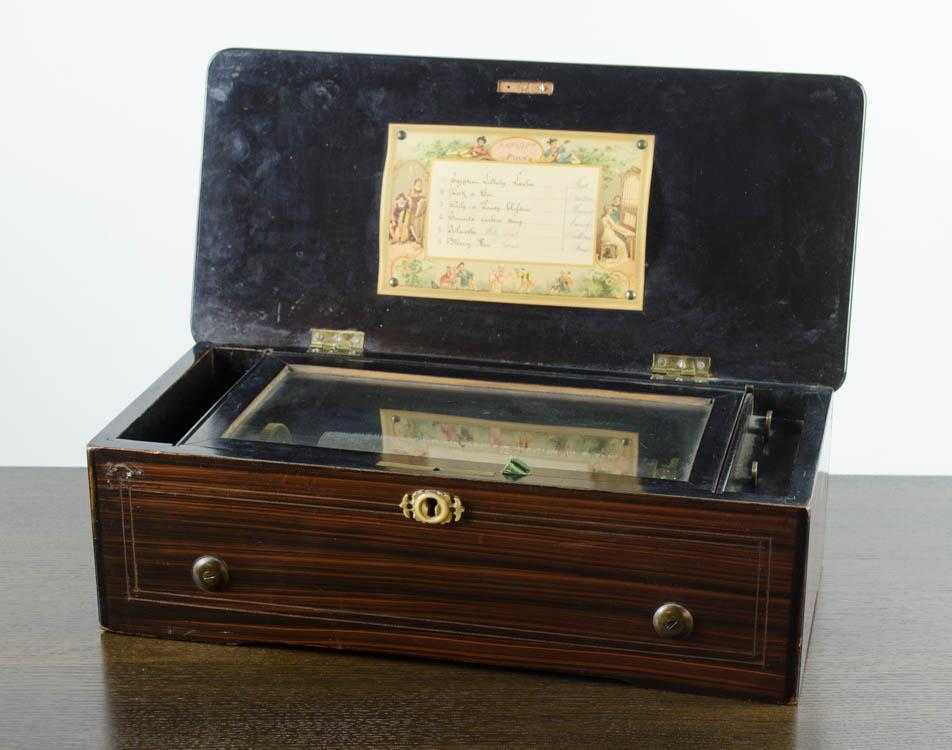 Appraisal: SWISS CYLINDER MUSIC BOX Geneve Switzerland no late th century