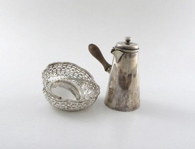 Appraisal: A mixed lot of items comprising a silver hot milk