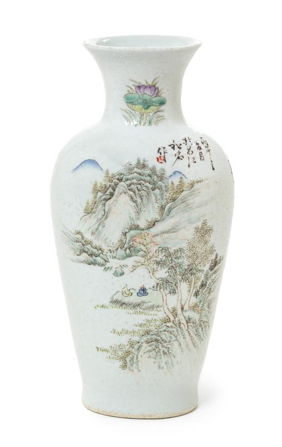 Appraisal: Sale Lot A Qianjiang Enameled Porcelain Vase having broad shoulders