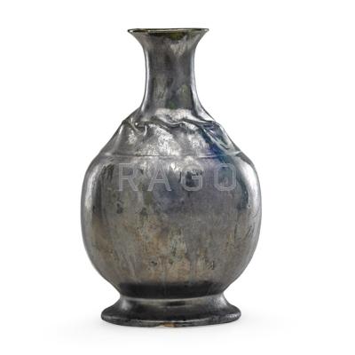 Appraisal: GEORGE OHR - Baluster vase with in-body twist gunmetal and