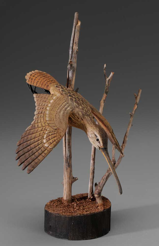 Appraisal: Stan Sparre Shorebird Decoy Massachusetts th century in-flight position finely